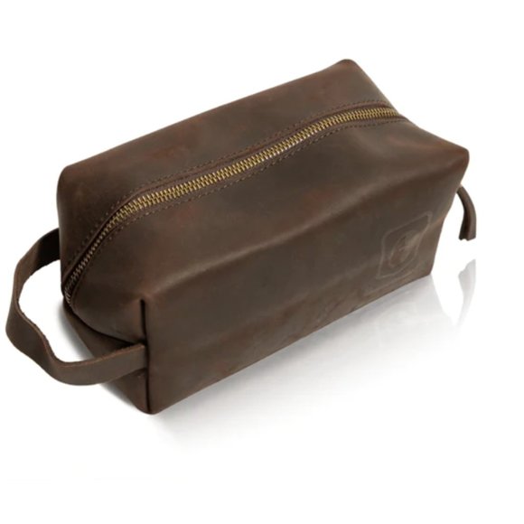 Luxury Leather Dopp Bag - Picture 2 of 3